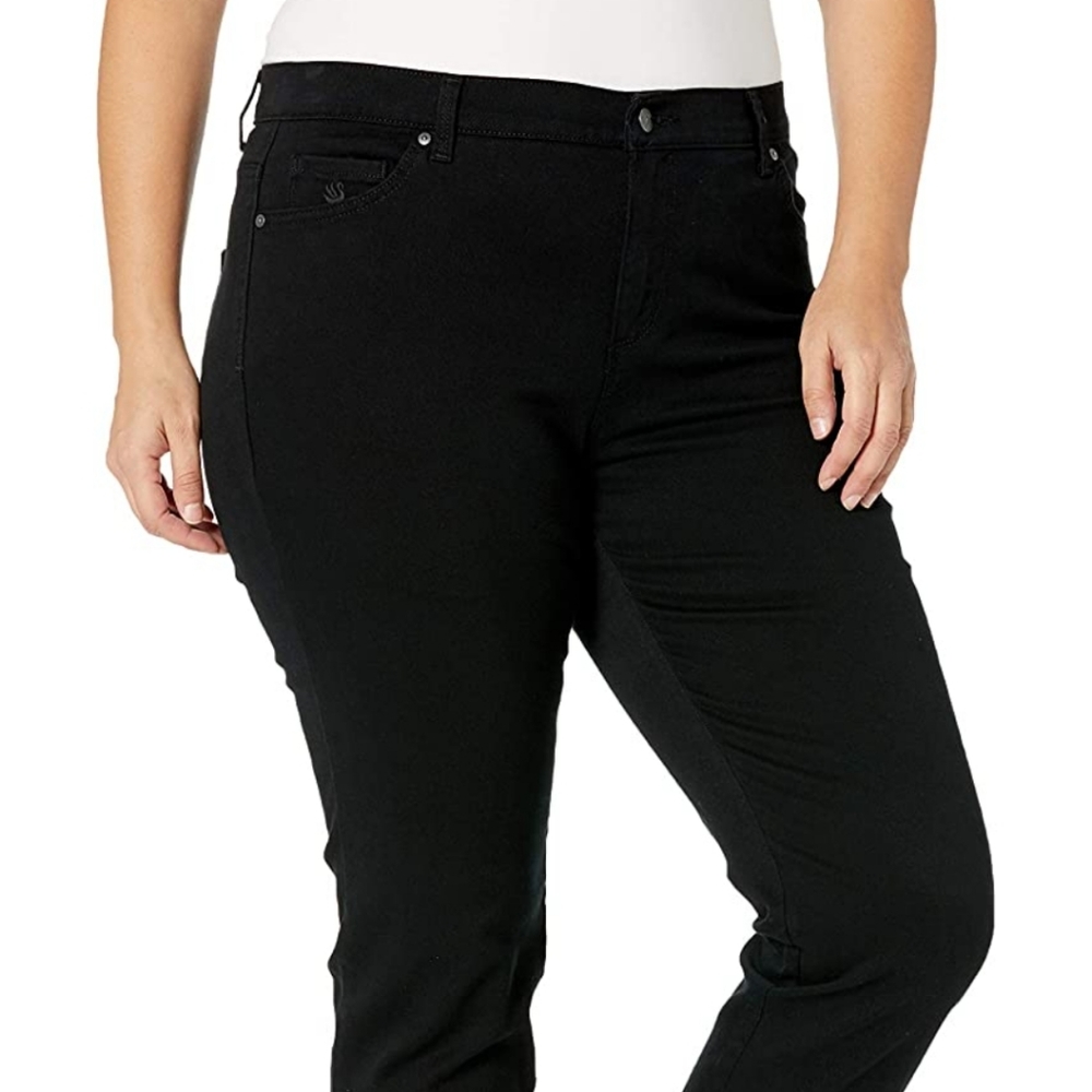 Gloria Vanderbilt Women's Amanda Classic High Rise Tapered Jean Black